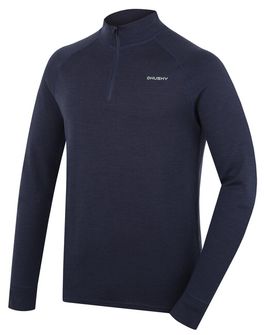 Husky Herren Merino-Sweatshirt Aron Zip M, dk. Blau
