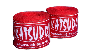 Katsudo Boxbandagen elastisch 450 cm, rot