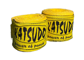 Katsudo Boxbandagen elastisch 450 cm, gelb