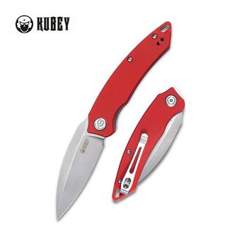 KUBEY Schließmesser Leaf Red G10