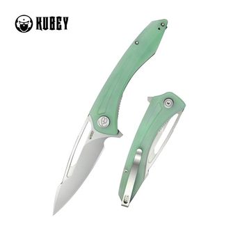 KUBEY Schließmesser Merced Jade G10