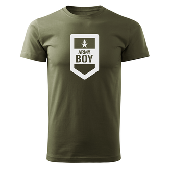 DRAGOWA Kurz-T-Shirt Army boy, olivgrün 160g/m2