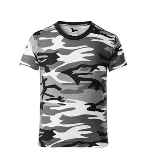 Malfini Kinder-T-Shirt Kurz-Arm, grau camouflage