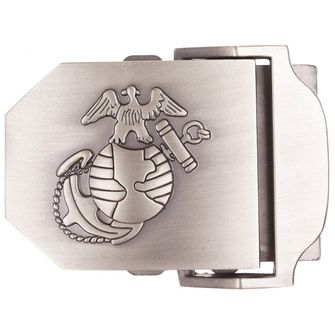MFH USMC Gürtelschnalle, silber, Metall, ca. 4 cm