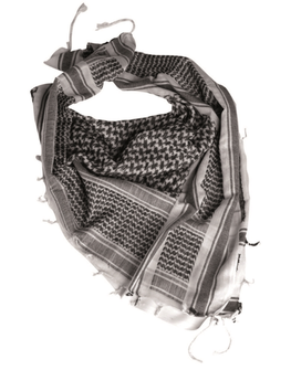 Mil-tec Arafat-Halstuch weiß-schwarz, 110 x 110cm