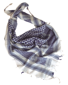 Mil-tec Arafat-Halstuch weiß-blau, 110 x 110cm