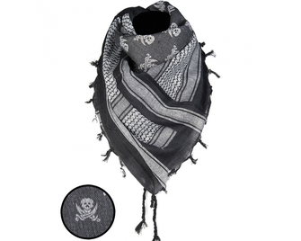 Mil-tec Skull Arafat-Halstuch weiß-schwarz, 110 x 110cm