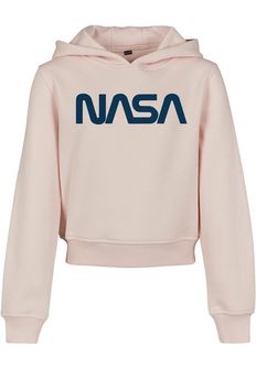 NASA Kinder-Sweatshirt Cropped mit Kapuze, rosa