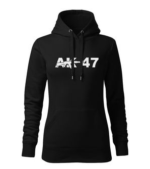DRAGOWA Damensweatshirt mit Kapuze ak47, schwarz 320g/m2