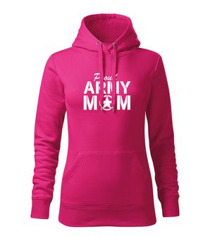 DRAGOWA Damensweatshirt mit Kapuze army mom, rosa 320g/m2