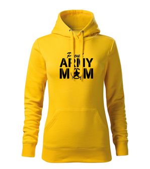 DRAGOWA Damensweatshirt mit Kapuze army mom, gelb 320g/m2