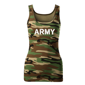 DRAGOWA Damen-Top army, Camouflage 180g/m2