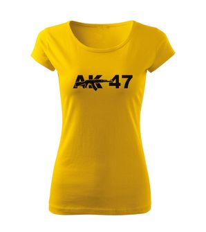 DRAGOWA Damen Kurzshirt ak47, gelb 150g/m2