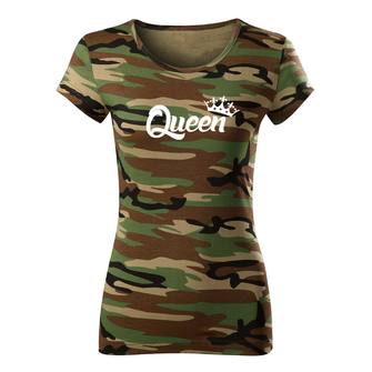 DRAGOWA Damen Kurzshirt queen, camouflage 150g/m2