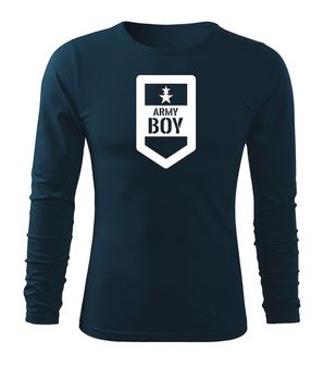 DRAGOWA Fit-T langärmliges T-Shirt army boy, dunkelblau 160g/m2