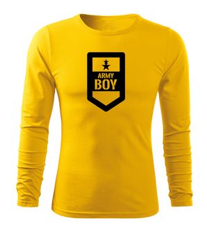 DRAGOWA Fit-T langärmliges T-Shirt army boy, gelb 160g/m2