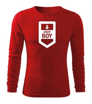 DRAGOWA Fit-T langärmliges T-Shirt army boy, rot 160g/m2