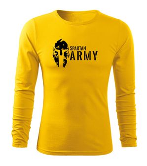 DRAGOWA Fit-T langärmliges T-Shirt spartan army, gelb 160g/m2