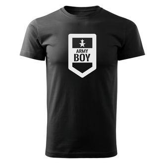 DRAGOWA Kurz-T-Shirt Army boy, schwarz 160g/m2