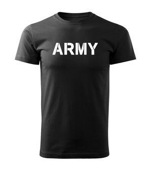 DRAGOWA Kurz-T-Shirt Army, schwarz 160g/m2