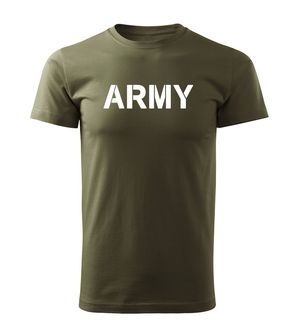 DRAGOWA Kurz-T-Shirt Army, olivgrün 160g/m2