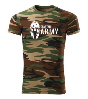 DRAGOWA Kurz-T-Shirt spartan army, woodland 160g/m2