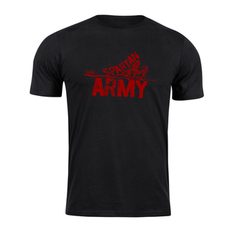 DRAGOWA Kurz-T-Shirt spartan army RedNabis, schwarz 160g/m2