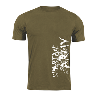 DRAGOWA Kurz-T-Shirt spartan army WAR, olive 160g/m2
