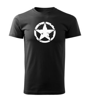 DRAGOWA Kurz-T-Shirt star, schwarz 160g/m2