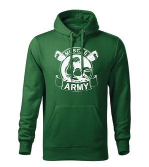 DRAGOWA Herren-Hoodie muscle army original, grün 320g/m2