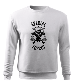 DRAGOWA Herren-Sweatshirt special forces, weiß 300g/m2