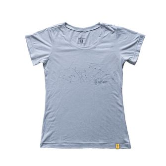 Patizon Kurzärmeliges Damen-T-Shirt aus Merinowolle, Gun metal