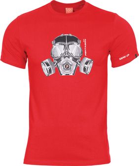 Pentagon Gas Mask-T-Shirt, rot