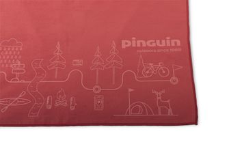 Pinguin Micro Handtuch Karte 75 x 150 cm, Rot
