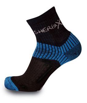SherpaX /ApasoX Misti Socken dünn schwarz-blau