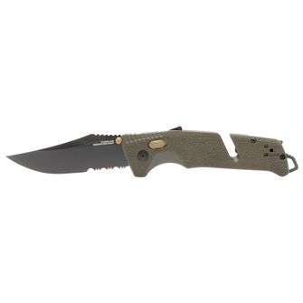 SOG Closing Messer Trident AT - Olive Drab - Teilweise gezahnt