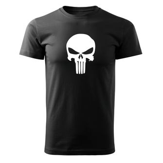 DRAGOWA Kurz-T-Shirt Punisher, schwarz 160g/m2
