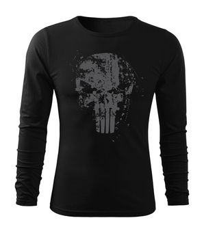 DRAGOWA Fit-T langärmliges T-Shirt Frank The Punisher, schwarz 160g/m2