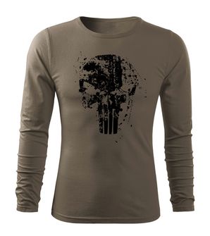DRAGOWA Fit-T langärmliges T-Shirt Frank The Punisher, olivgrün 160g/m2