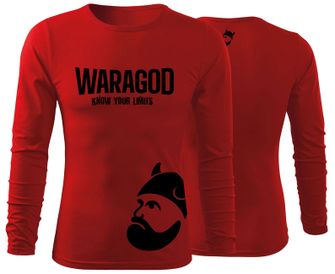 WARAGOD Fit-T langärmliges T-Shirt StrongMERCH, rot 160g/m2