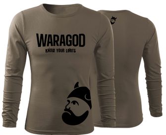 WARAGOD Fit-T langärmliges T-Shirt StrongMERCH, olive 160g/m2