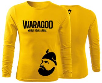 WARAGOD Fit-T langärmliges T-Shirt StrongMERCH, gelb 160g/m2