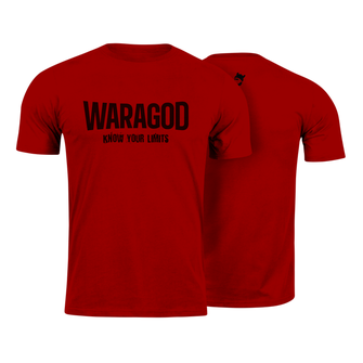 WARAGOD Kurz-T-Shirt "Know Your Limits", rot 160g/m2