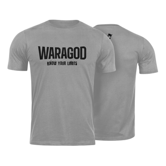 WARAGOD Kurz-T-Shirt "Know Your Limits", grau 160g/m2