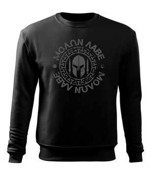DRAGOWA Herren-Sweatshirt Molon Labe, schwarz 300g/m2