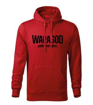 WARAGOD Herren-Hoodie "Know Your Limits",  rot 300g/m2